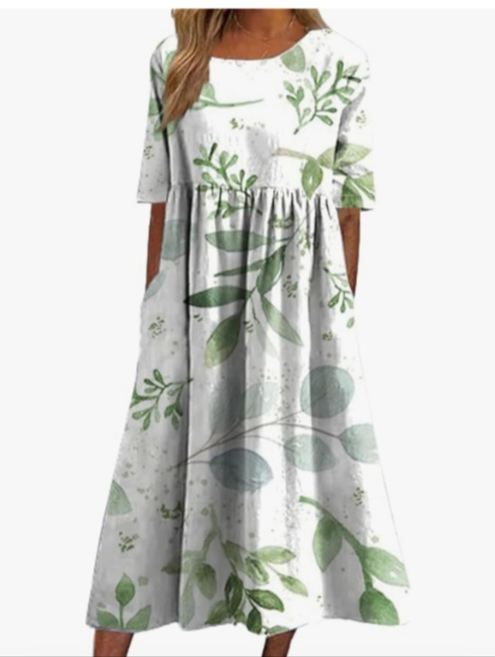 ZOCAVIA Womens Boho Floral Printed Maxi Dress With Pockets